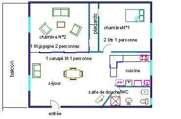 foto 2 Alquiler vacacional entre particulares Val d'Isre appartement Rdano Alpes Saboya Plano del alojamiento