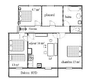 foto 3 Alquiler vacacional entre particulares Val Cenis appartement Rdano Alpes Saboya Plano del alojamiento