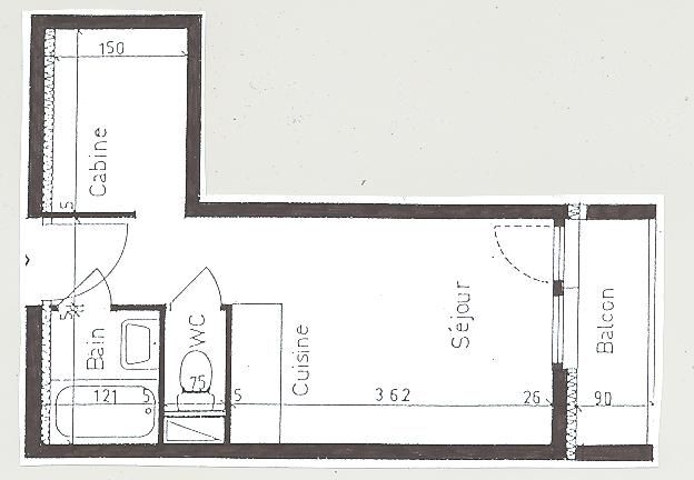 foto 22 Alquiler vacacional entre particulares Les Menuires studio Rdano Alpes Saboya Plano del alojamiento