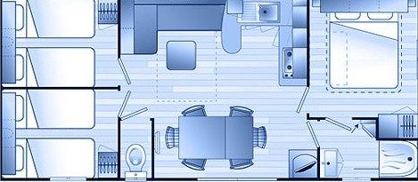 foto 16 Alquiler vacacional entre particulares Labenne Ocan mobilhome Aquitania Landas Plano del alojamiento