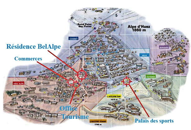 foto 9 Alquiler vacacional entre particulares Alpe d'Huez appartement Rdano Alpes Isre Mapa