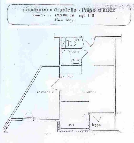 foto 18 Alquiler vacacional entre particulares Alpe d'Huez appartement Rdano Alpes Isre Plano del alojamiento