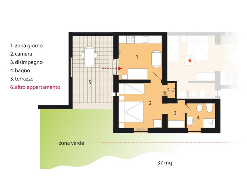 foto 6 Alquiler vacacional entre particulares Portoferraio appartement Toscana Isla de Elba Plano del alojamiento