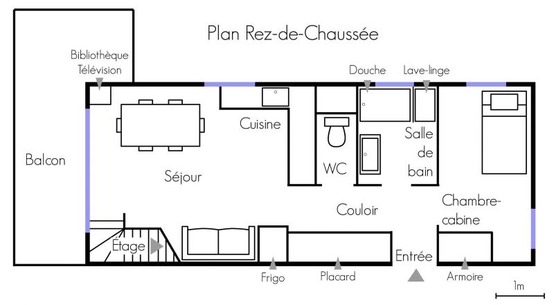 foto 7 Alquiler vacacional entre particulares Mribel appartement Rdano Alpes Saboya Plano del alojamiento