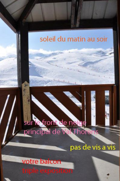 foto 10 Alquiler vacacional entre particulares Val Thorens appartement Rdano Alpes Saboya Vistas desde el balcn