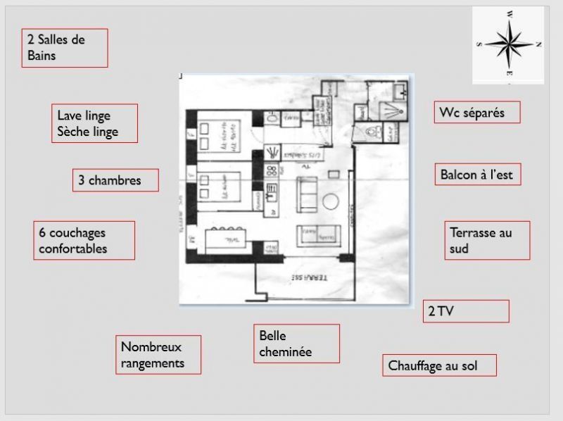 foto 26 Alquiler vacacional entre particulares Courchevel appartement Rdano Alpes Saboya Plano del alojamiento