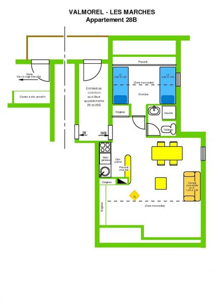 foto 14 Alquiler vacacional entre particulares Valmorel appartement Rdano Alpes Saboya Plano del alojamiento