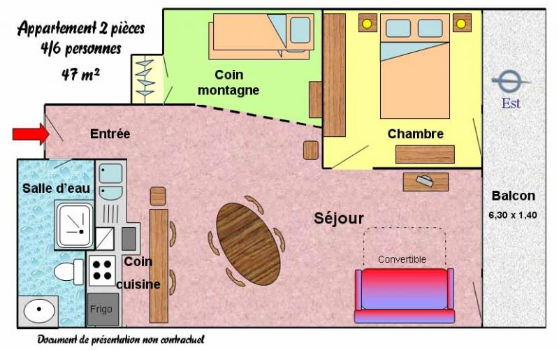 foto 11 Alquiler vacacional entre particulares Les 2 Alpes appartement Rdano Alpes Isre Plano del alojamiento