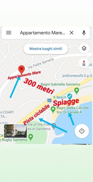 foto 23 Alquiler vacacional entre particulares Sanremo appartement Liguria Imperia (provincia de) Mapa