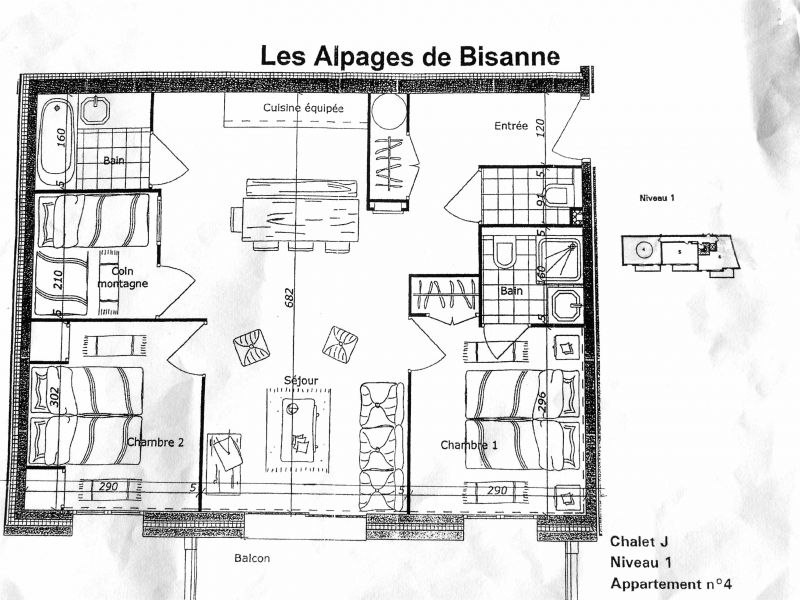 foto 13 Alquiler vacacional entre particulares Les Saisies appartement Rdano Alpes Saboya Plano del alojamiento