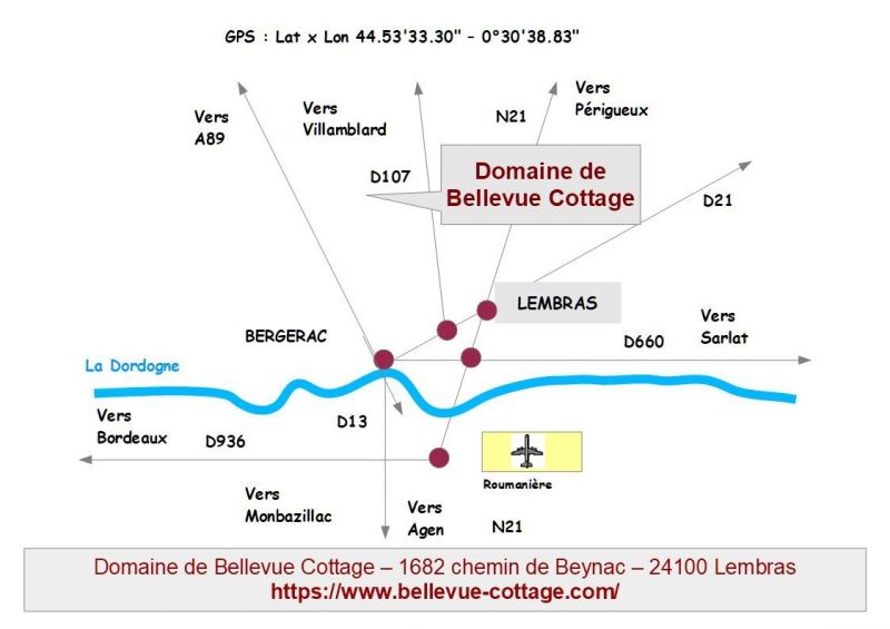 foto 15 Alquiler vacacional entre particulares Bergerac gite Aquitania Dordoa Plano del alojamiento