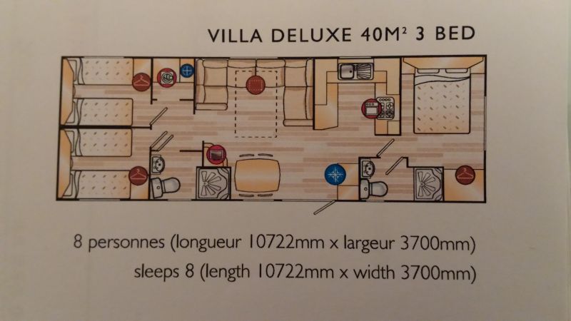 foto 3 Alquiler vacacional entre particulares Vias Plage mobilhome Languedoc-Roselln Hrault Plano del alojamiento