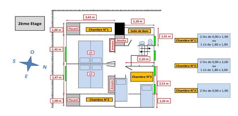 foto 4 Alquiler vacacional entre particulares Les Contamines Montjoie chalet Rdano Alpes Alta Saboya Plano del alojamiento