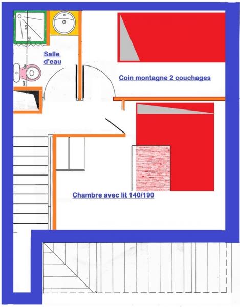 foto 2 Alquiler vacacional entre particulares Risoul 1850 appartement Provenza-Alpes-Costa Azul Altos Alpes Plano del alojamiento