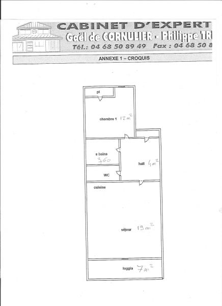 foto 14 Alquiler vacacional entre particulares Font Romeu appartement Languedoc-Roselln Pirineos Orientales Plano del alojamiento