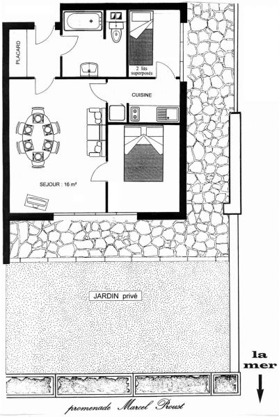 foto 13 Alquiler vacacional entre particulares Cabourg appartement Baja Normandia Calvados Plano del alojamiento