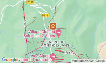 Mapa Les 2 Alpes Chalet 93861