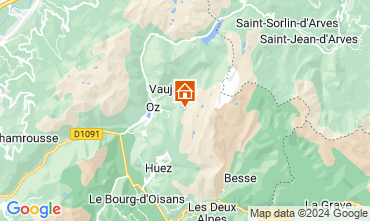 Mapa Oz en Oisans Apartamento 4841