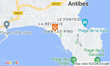 Mapa Juan les Pins Apartamento 65540