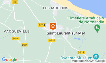 Mapa Saint-Laurent-sur-Mer Casa rural 128445