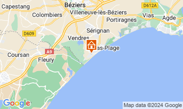 Mapa Valras-Plage Villa 73117