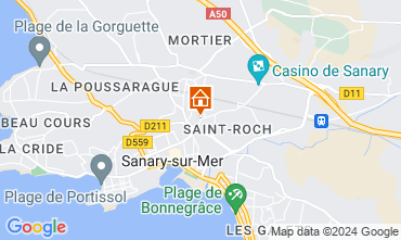 Mapa Sanary-sur-Mer Apartamento 74545