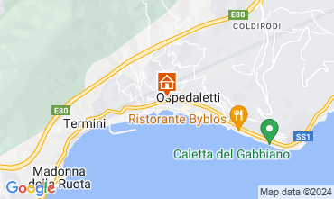 Mapa Ospedaletti Apartamento 89496