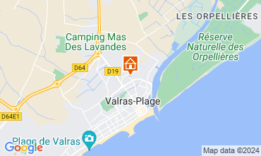 Mapa Valras-Plage Mobil home 123484