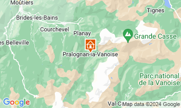 Mapa Pralognan la Vanoise Apartamento 126170