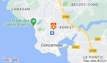 Mapa Concarneau Apartamento 54537