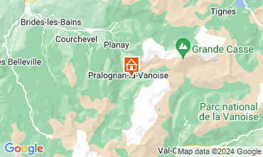 Mapa Pralognan la Vanoise Chalet 74329