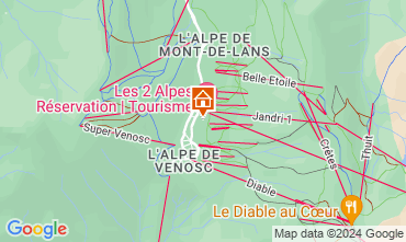 Mapa Les 2 Alpes Apartamento 126304