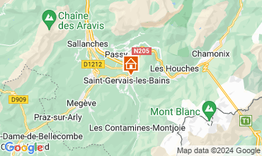 Mapa Saint-Gervais-les-Bains Apartamento 74408