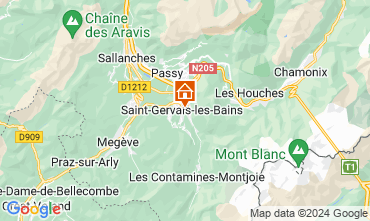 Mapa Saint Gervais Mont-Blanc Apartamento 15389