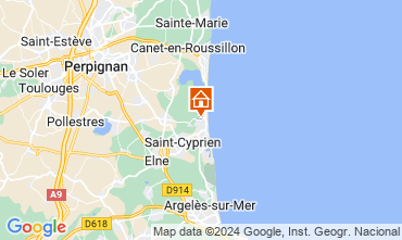 Mapa Saint Cyprien Plage Casa rural 124360