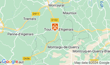 Mapa Tournon d'Agenais Casa rural 12564