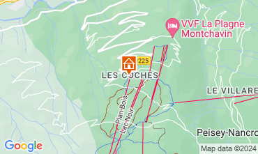 Mapa Montchavin les Coches Apartamento 1979