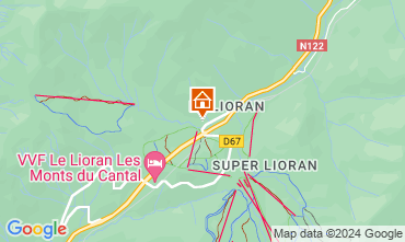 Mapa Le Lioran Casa rural 128011