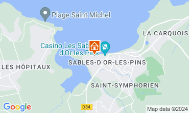 Mapa Sables-d'Or-les-Pins Apartamento 10128