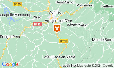 Mapa Aurillac Casa rural 122181