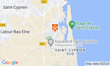 Mapa Saint Cyprien Plage Villa 69744