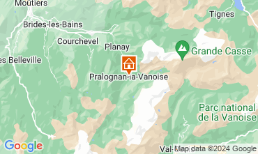 Mapa Pralognan la Vanoise Apartamento 93265