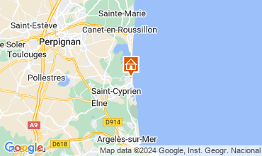 Mapa Saint Cyprien Plage Estudio 55227