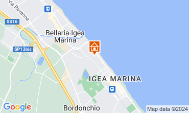 Mapa Bellaria Igea Marina Apartamento 81806