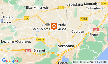 Mapa Narbonne Villa 125783