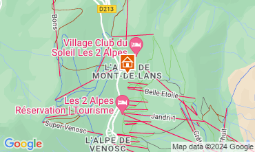 Mapa Les 2 Alpes Chalet 117369