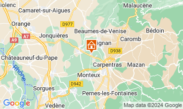 Mapa Loriol-du-Comtat Casa rural 118640