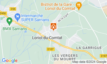 Mapa Loriol-du-Comtat Casa rural 118640