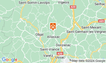 Mapa Brive-la-Gaillarde Casa rural 92338