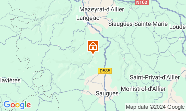 Mapa Le Puy en Velay Casa rural 129222